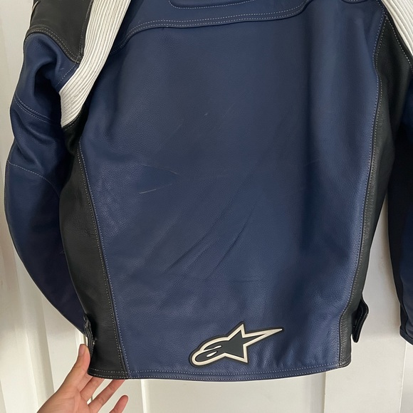 Blue black white alpinestars motocross/ motorcycle jacket - Picture 5 of 6